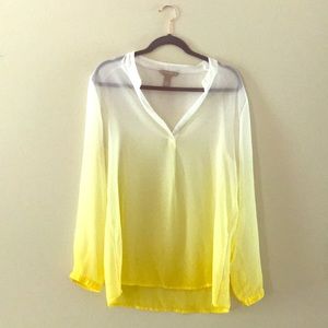 Banana Republic Yellow Ombré Shirt